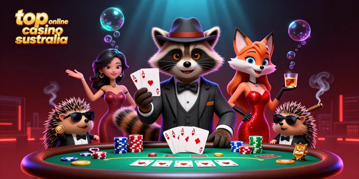 Experience top online casino Australia vibes with charming characters and a bustling poker scene.